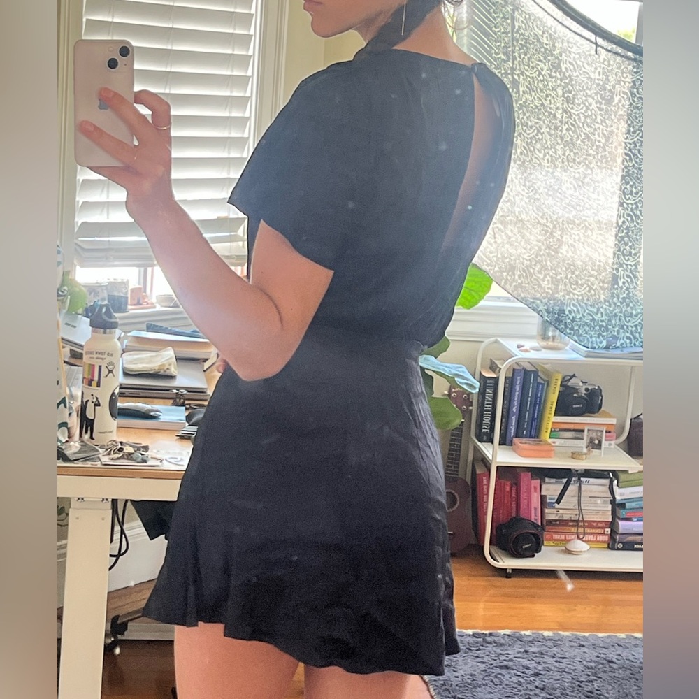 Black Floral Free People Mini Dress